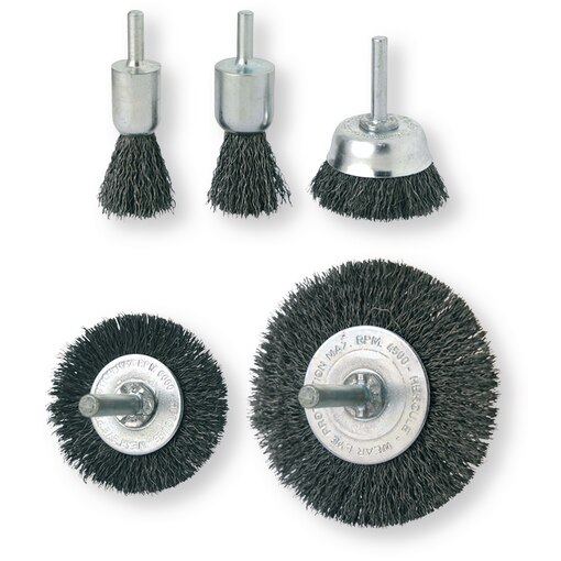 Lot de 5 brosses fils torsadés en acier